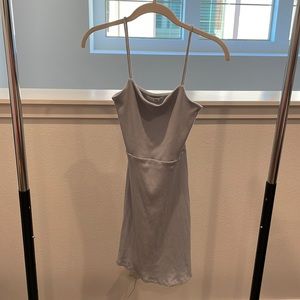 Aritzia Wilfred Free Light Blue Ribbed Mini Dress